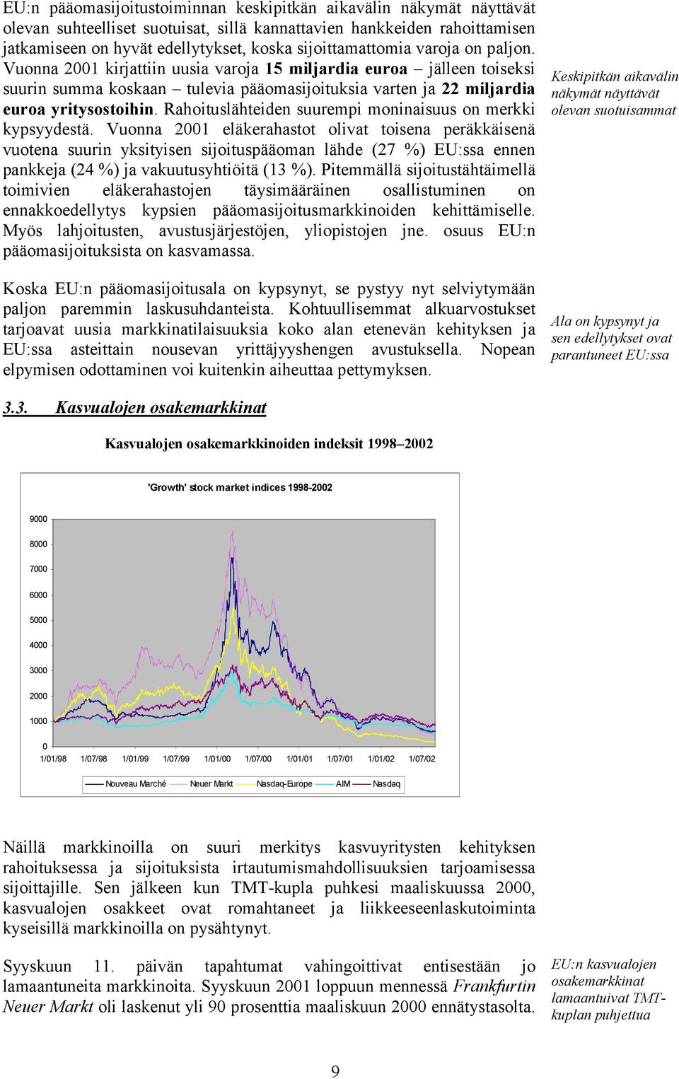 Rahoituslähteiden suurempi moninaisuus on merkki kypsyydestä.