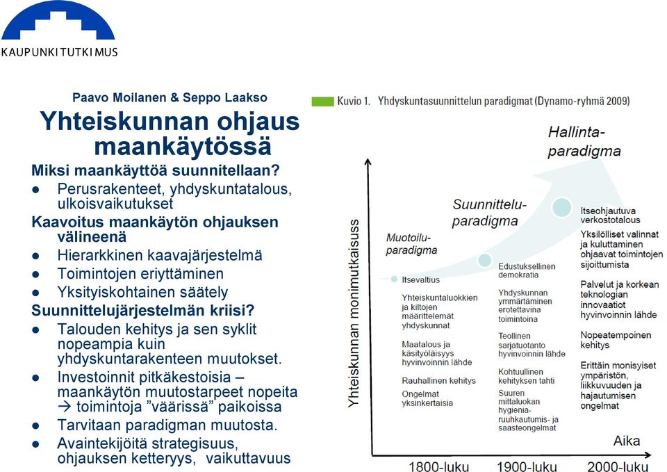 eriyttäminen Yksityiskohtainen säätely Suunnittelujärjestelmän kriisi?