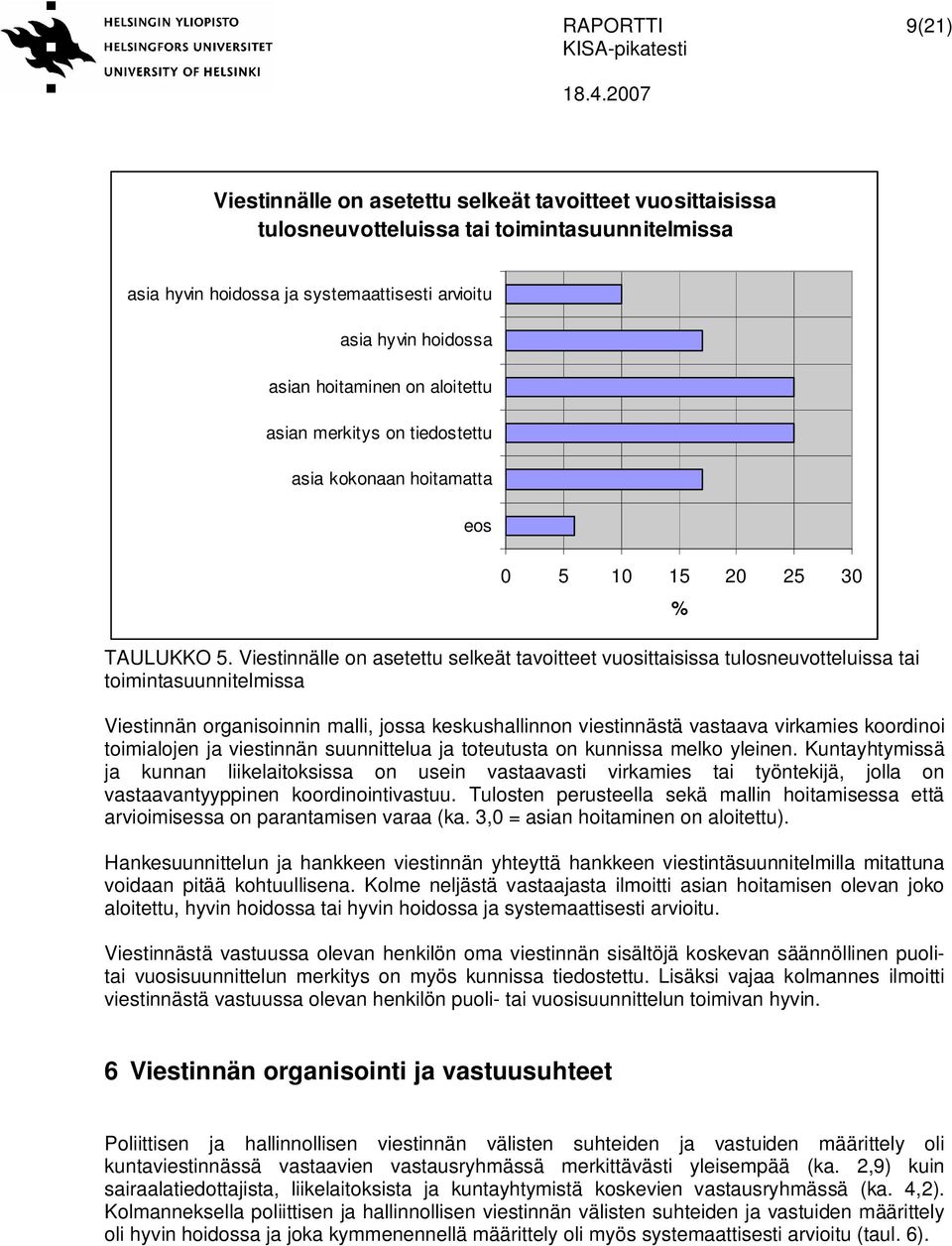 koordinoi toimialojen ja viestinnän suunnittelua ja toteutusta on kunnissa melko yleinen.