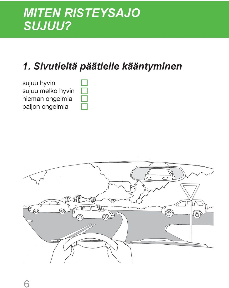 kääntyminen sujuu hyvin sujuu