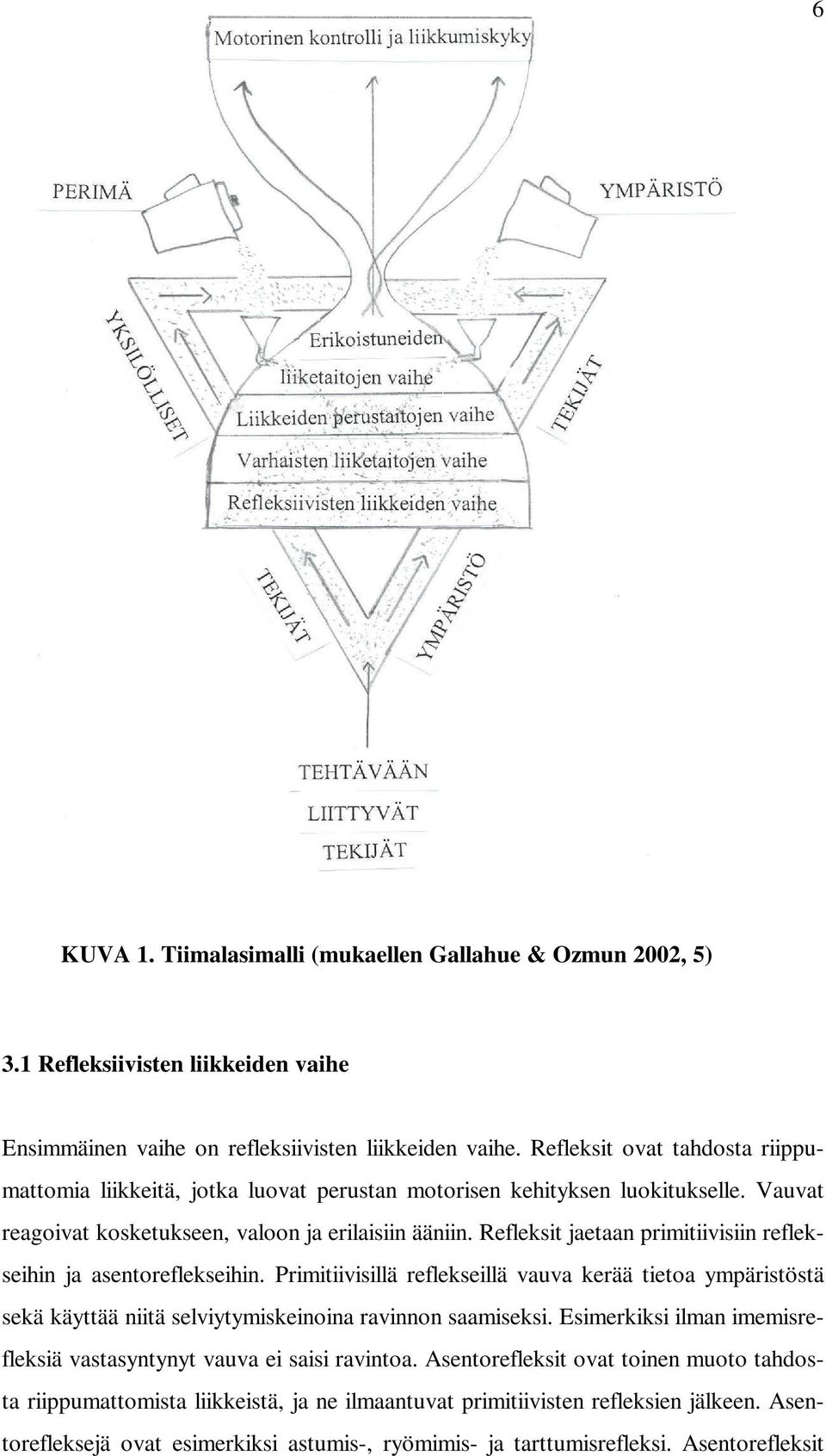 Refleksit jaetaan primitiivisiin reflekseihin ja asentoreflekseihin. Primitiivisillä reflekseillä vauva kerää tietoa ympäristöstä sekä käyttää niitä selviytymiskeinoina ravinnon saamiseksi.