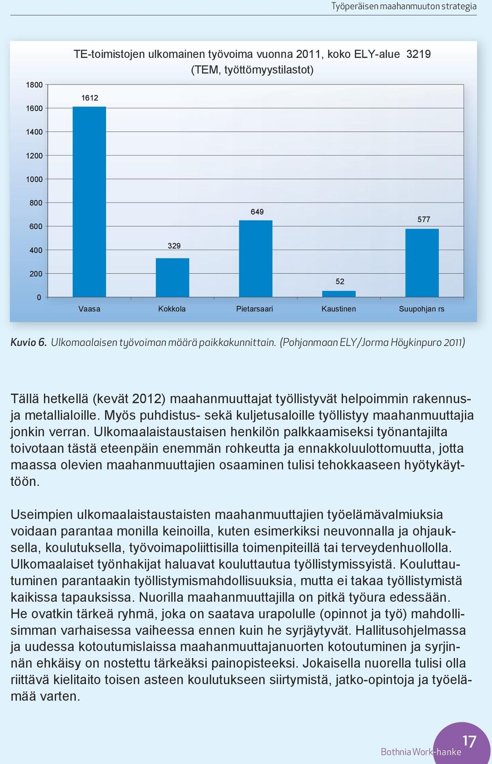 Myös puhdistus- sekä kuljetusaloille työllistyy maahanmuuttajia jonkin verran.