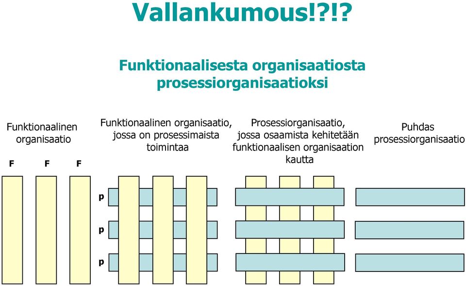 Funktionaalinen organisaatio F F F Funktionaalinen organisaatio,