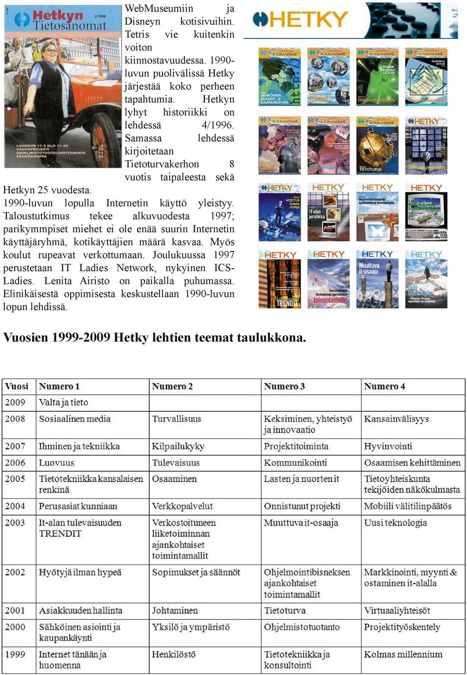 1990 luvun lopulla Internetin käyttö yleistyy. Taloustutkimus tekee alkuvuodesta 1997 parikymmpiset miehet ei ole enää suurin Internetin käyttäjäryhmä, kotikäyttäjien määrä kasvaa.