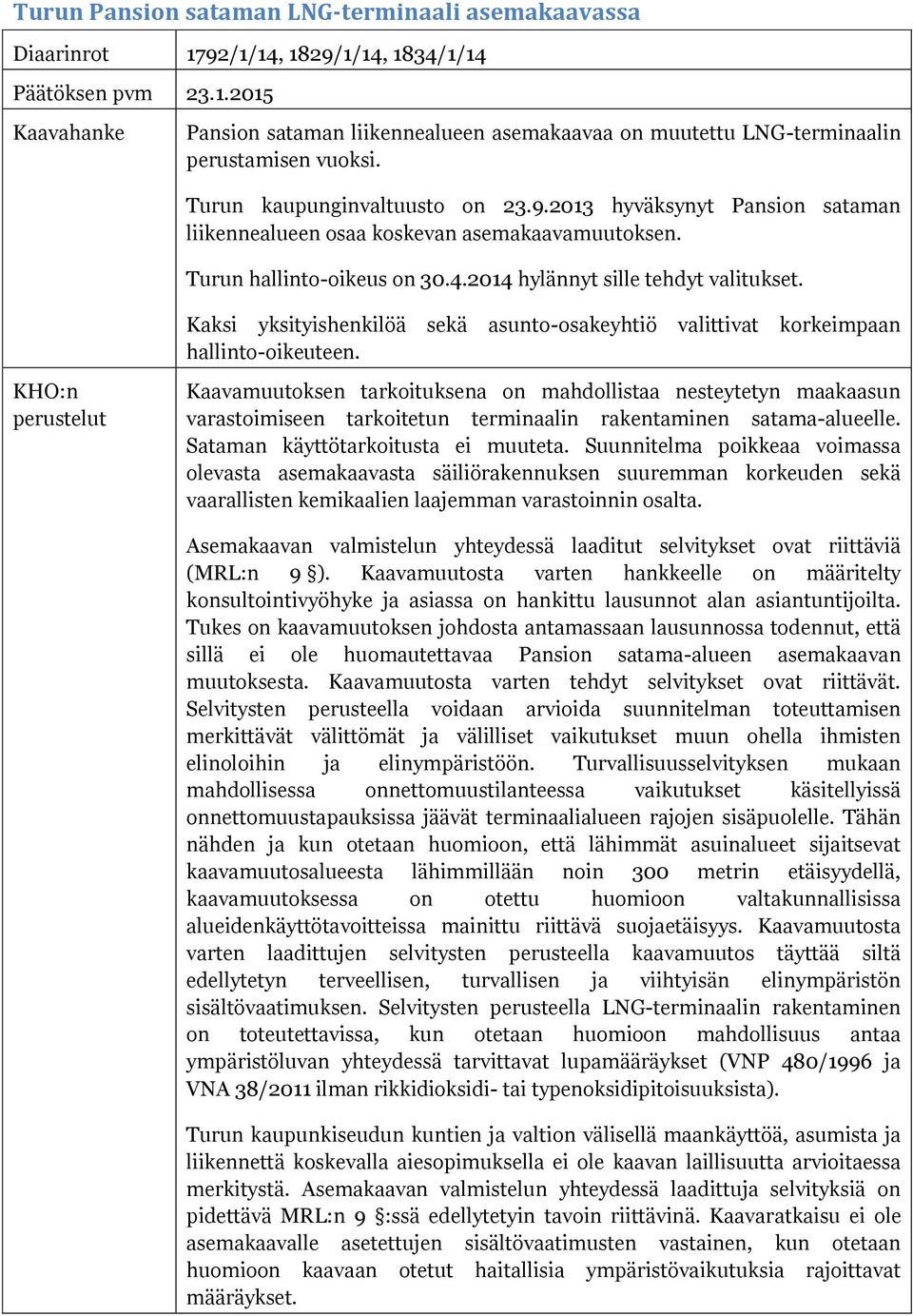 Kaksi yksityishenkilöä sekä asunto-osakeyhtiö valittivat korkeimpaan hallinto-oikeuteen.