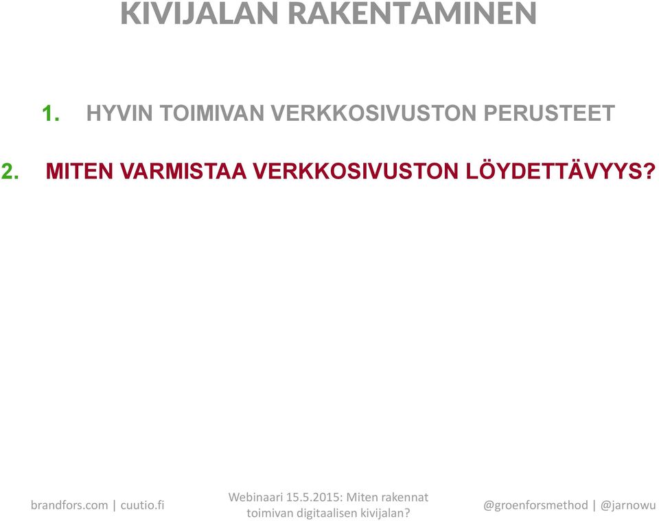 VERKKOSIVUSTON PERUSTEET 2.