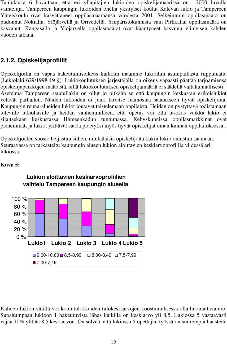 Selkeimmin oppilasmäärä on pudonnut Nokialla, Ylöjärvellä ja Orivedellä. Ympäristökunnista vain Pirkkalan oppilasmäärä on kasvanut.