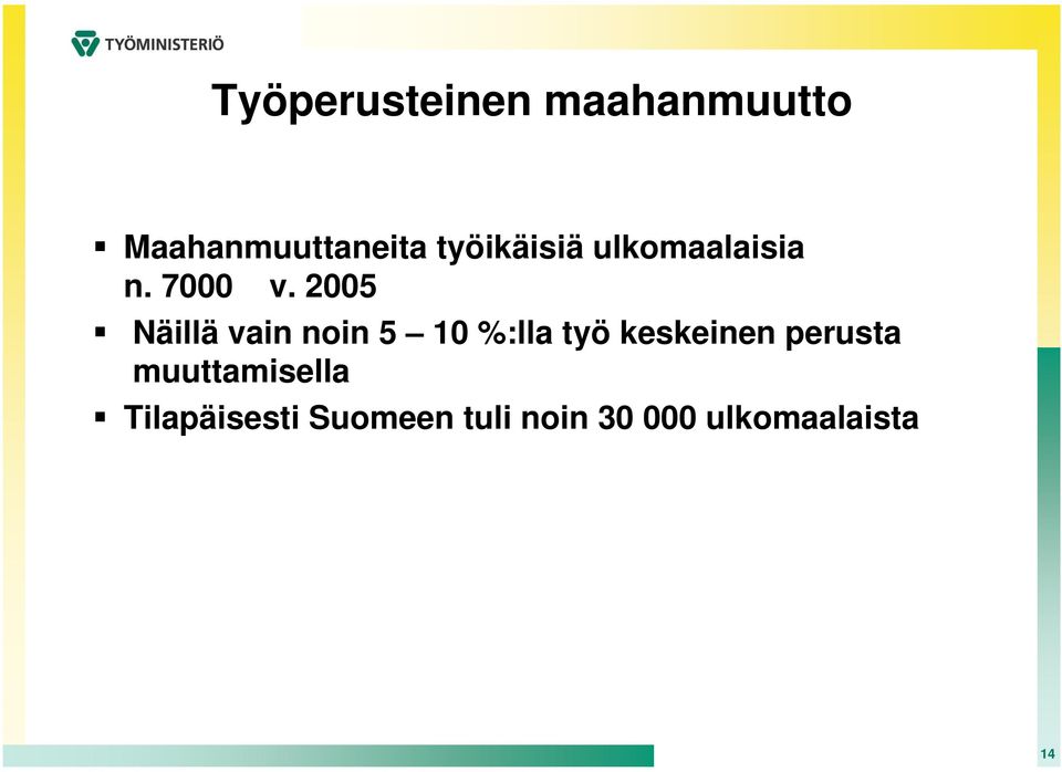 2005 Näillä vain noin 5 10 %:lla työ keskeinen