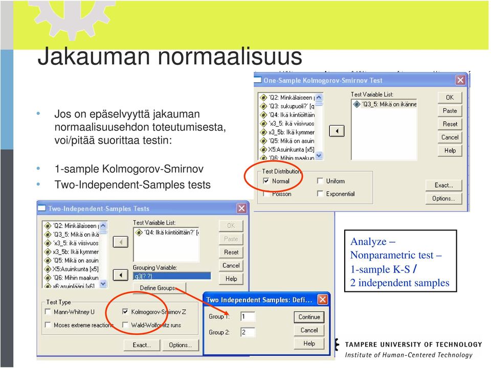 testin: 1-sample Kolmogorov-Smirnov