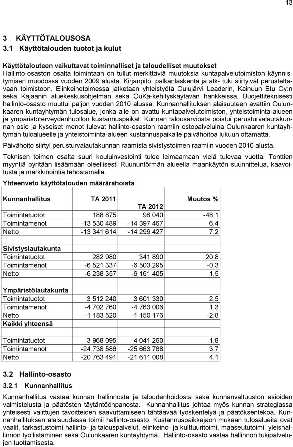 käynnistymisen muodossa vuoden 2009 alusta. Kirjanpito, palkanlaskenta ja atk- tuki siirtyivät perustettavaan toimistoon.