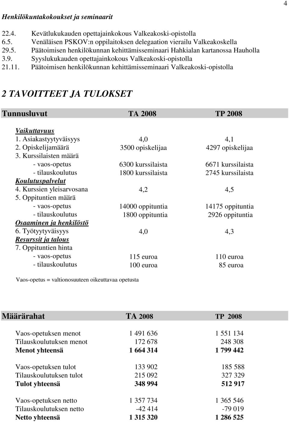 Asiakastyytyväisyys 2. Opiskelijamäärä 3. Kurssilaisten määrä - vaos-opetus - tilauskoulutus Koulutuspalvelut 4. Kurssien yleisarvosana 5.