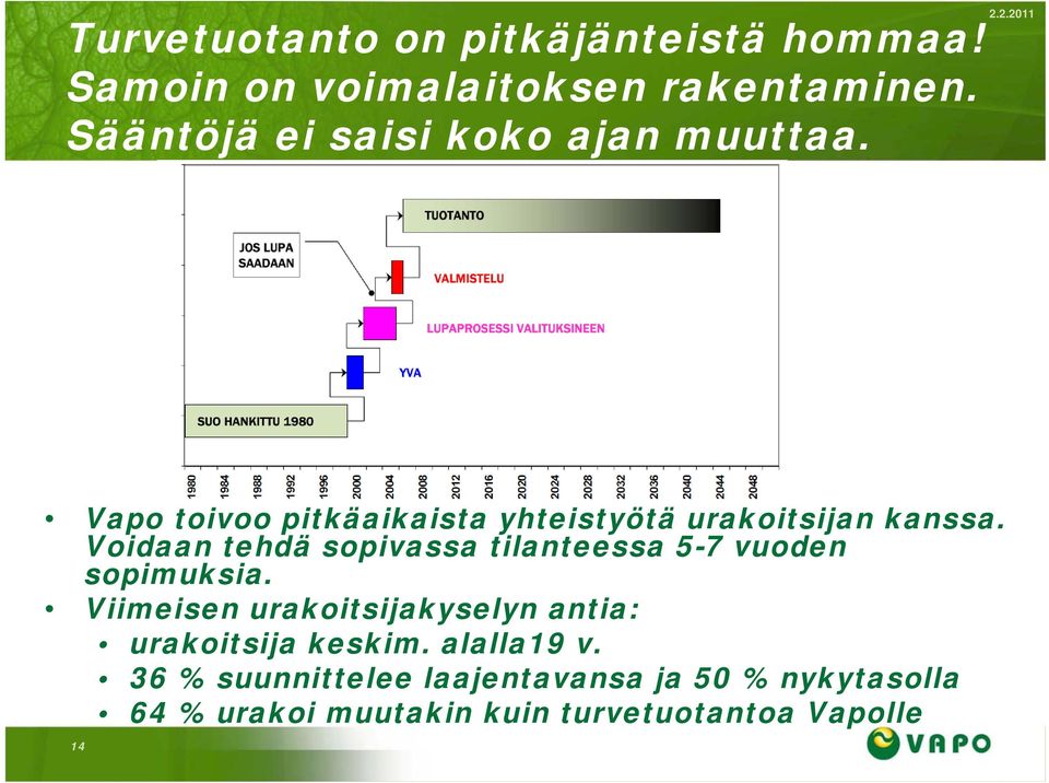 Voidaan tehdä sopivassa tilanteessa 5-7 vuoden sopimuksia.