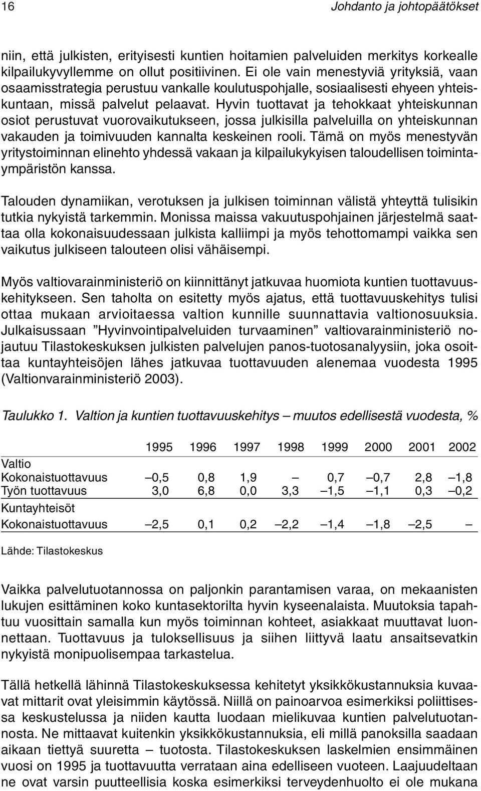 Hyvin tuottavat ja tehokkaat yhteiskunnan osiot perustuvat vuorovaikutukseen, jossa julkisilla palveluilla on yhteiskunnan vakauden ja toimivuuden kannalta keskeinen rooli.