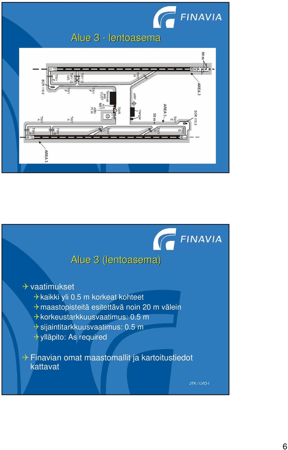korkeustarkkuusvaatimus: 0.5 m sijaintitarkkuusvaatimus: 0.
