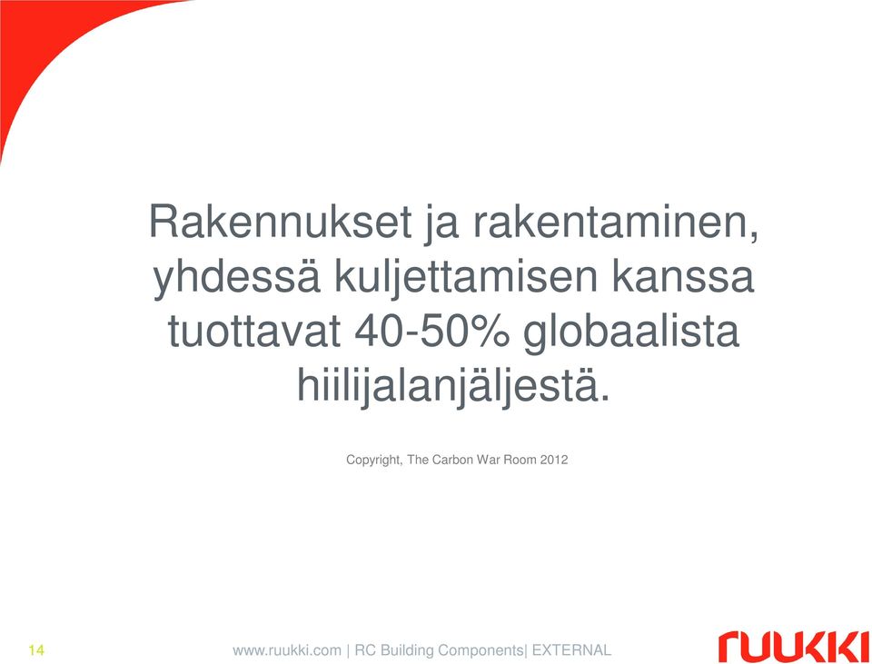 globaalista hiilijalanjäljestä.