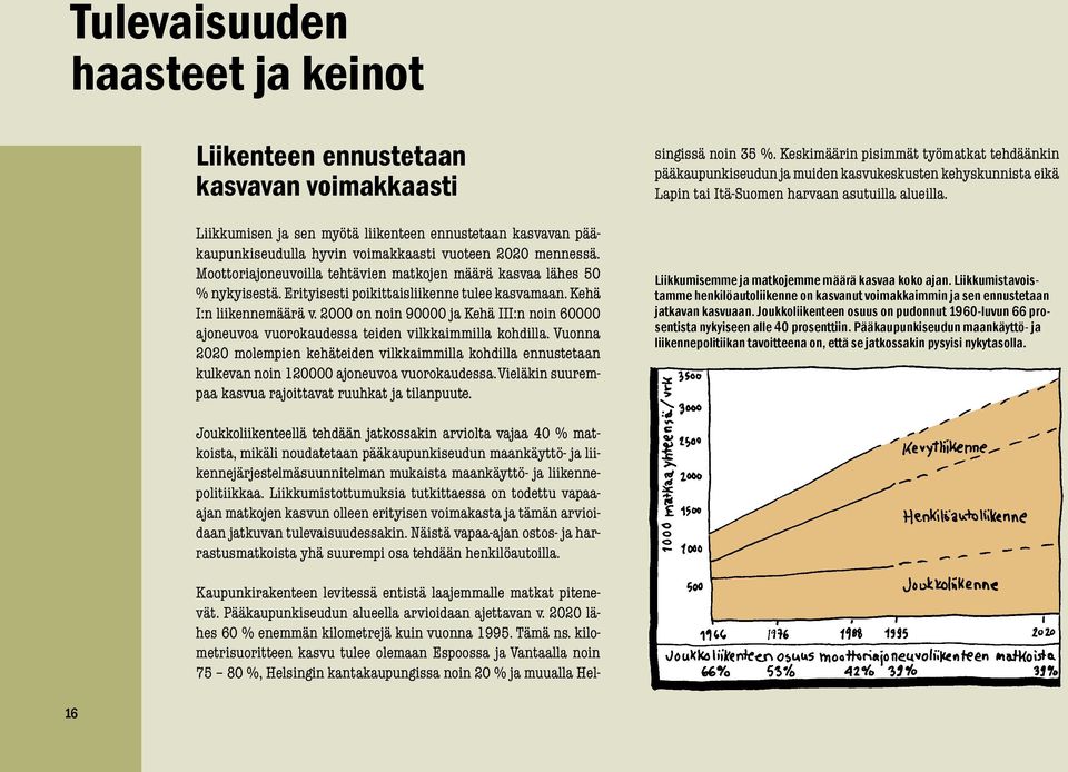 2000 on noin 90000 ja Kehä III:n noin 60000 ajoneuvoa vuorokaudessa teiden vilkkaimmilla kohdilla.