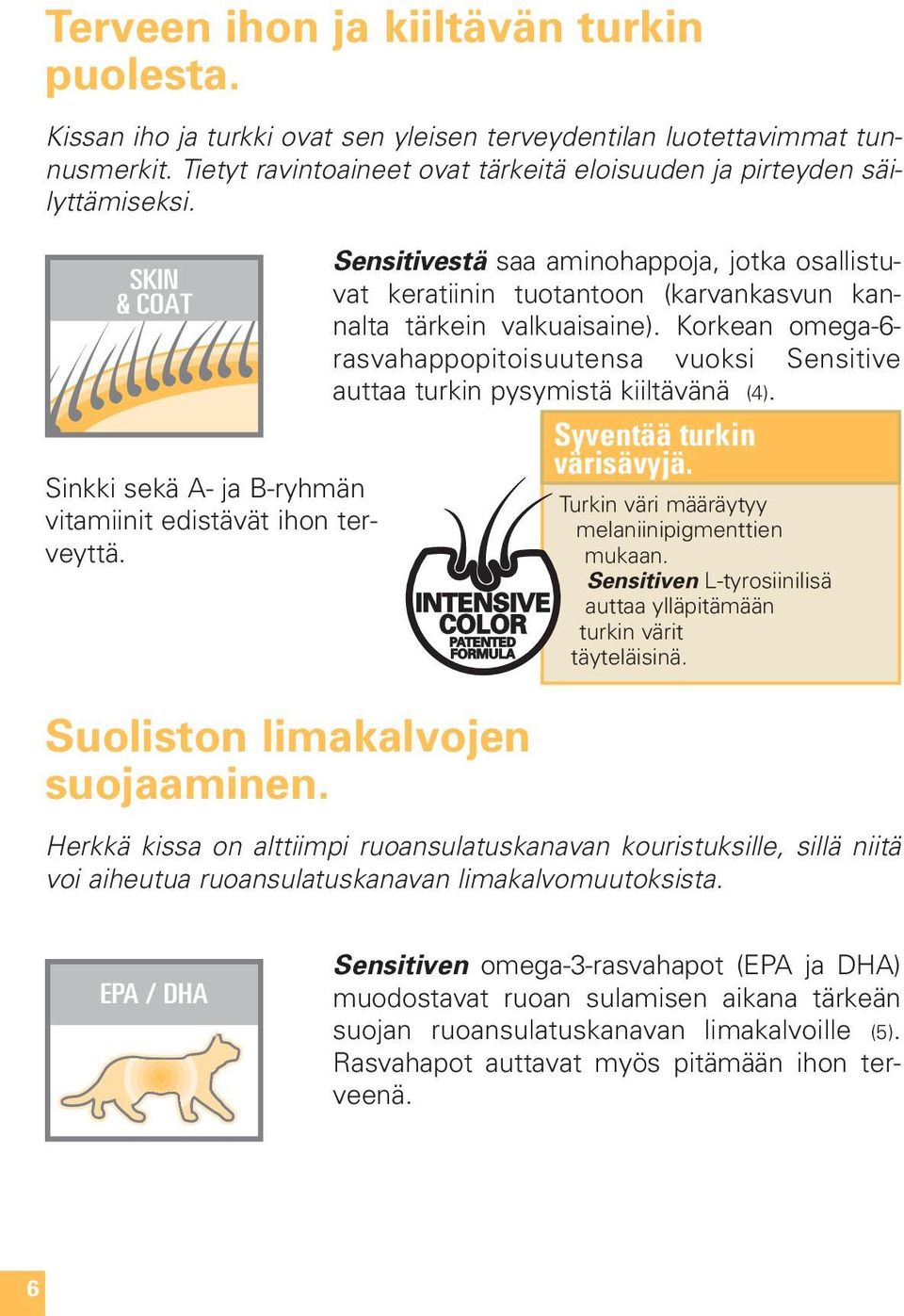 Sensitivestä saa aminohappoja, jotka osallistuvat keratiinin tuotantoon (karvankasvun kannalta tärkein valkuaisaine).