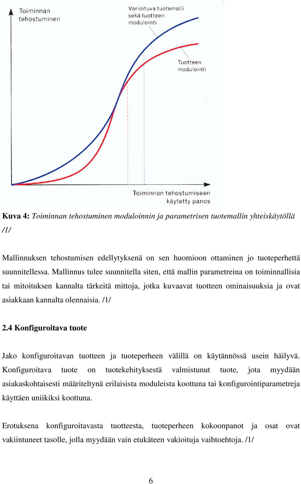 /1/ 2.4 Konfiguroitava tuote Jako konfiguroitavan tuotteen ja tuoteperheen välillä on käytännössä usein häilyvä.