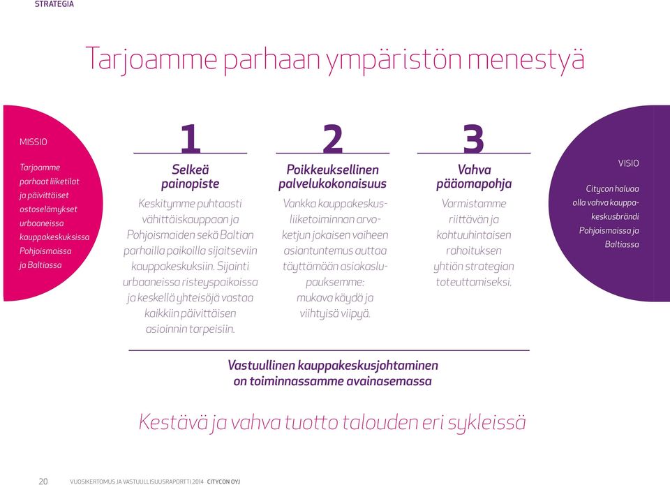 Sijainti urbaaneissa risteyspaikoissa ja keskellä yhteisöjä vastaa kaikkiin päivittäisen asioinnin tarpeisiin.