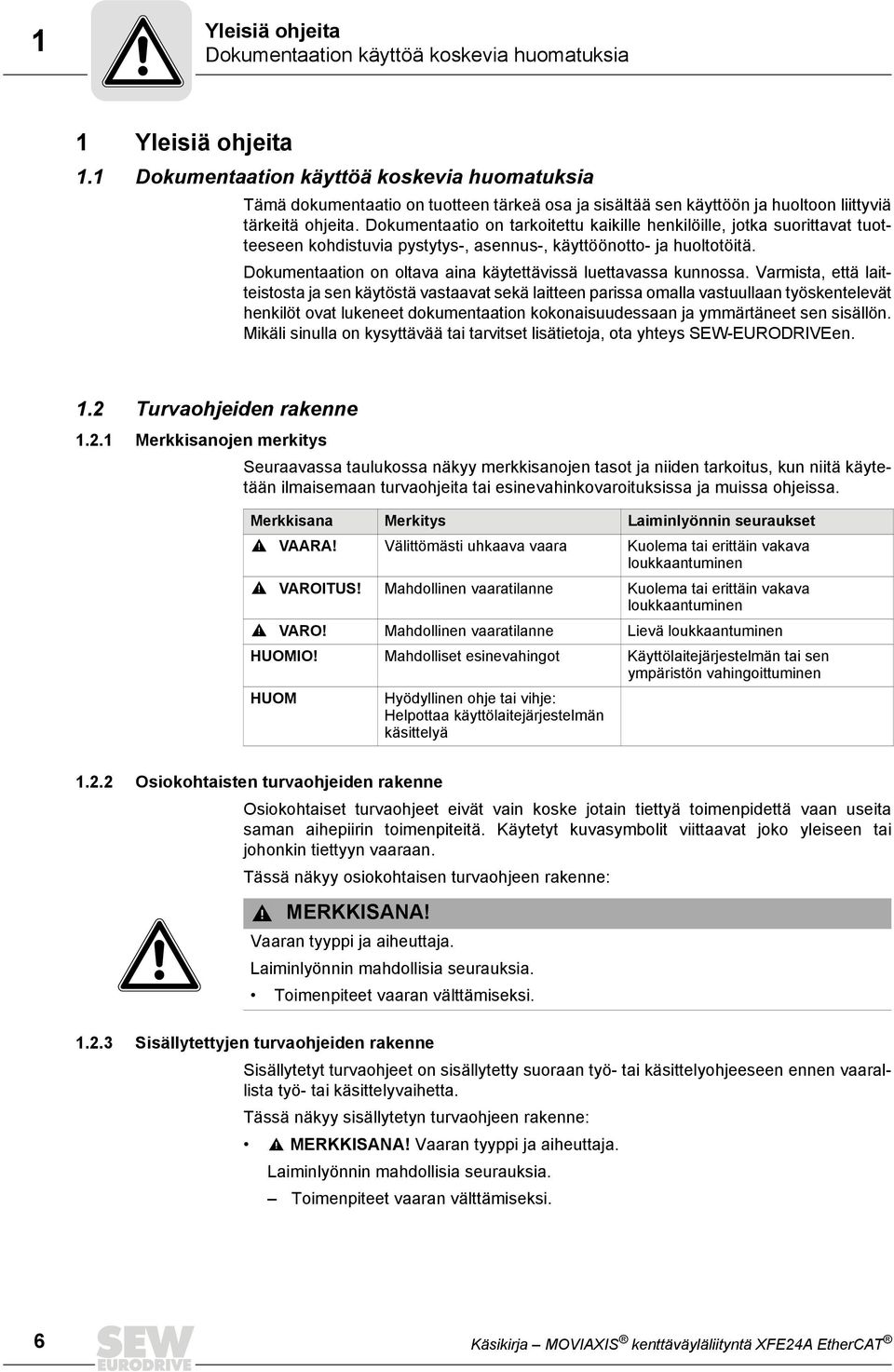 Dokumentaatio on tarkoitettu kaikille henkilöille, jotka suorittavat tuotteeseen kohdistuvia pystytys-, asennus-, käyttöönotto- ja huoltotöitä.