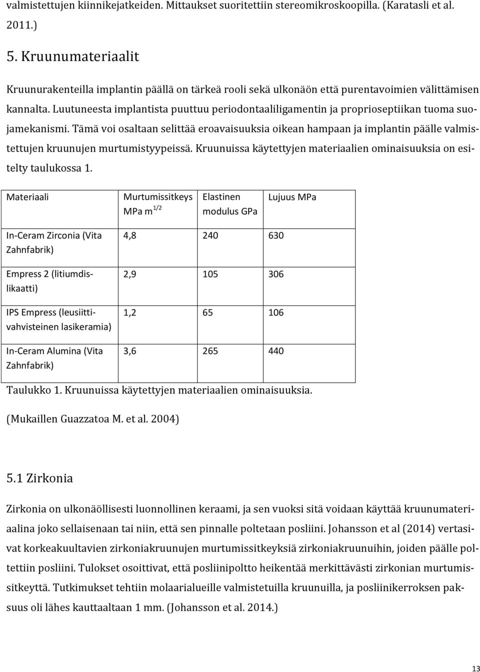 Luutuneesta implantista puuttuu periodontaaliligamentin ja proprioseptiikan tuoma suojamekanismi.