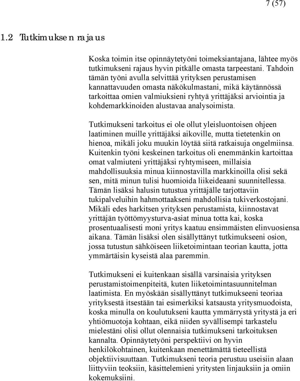 alustavaa analysoimista.