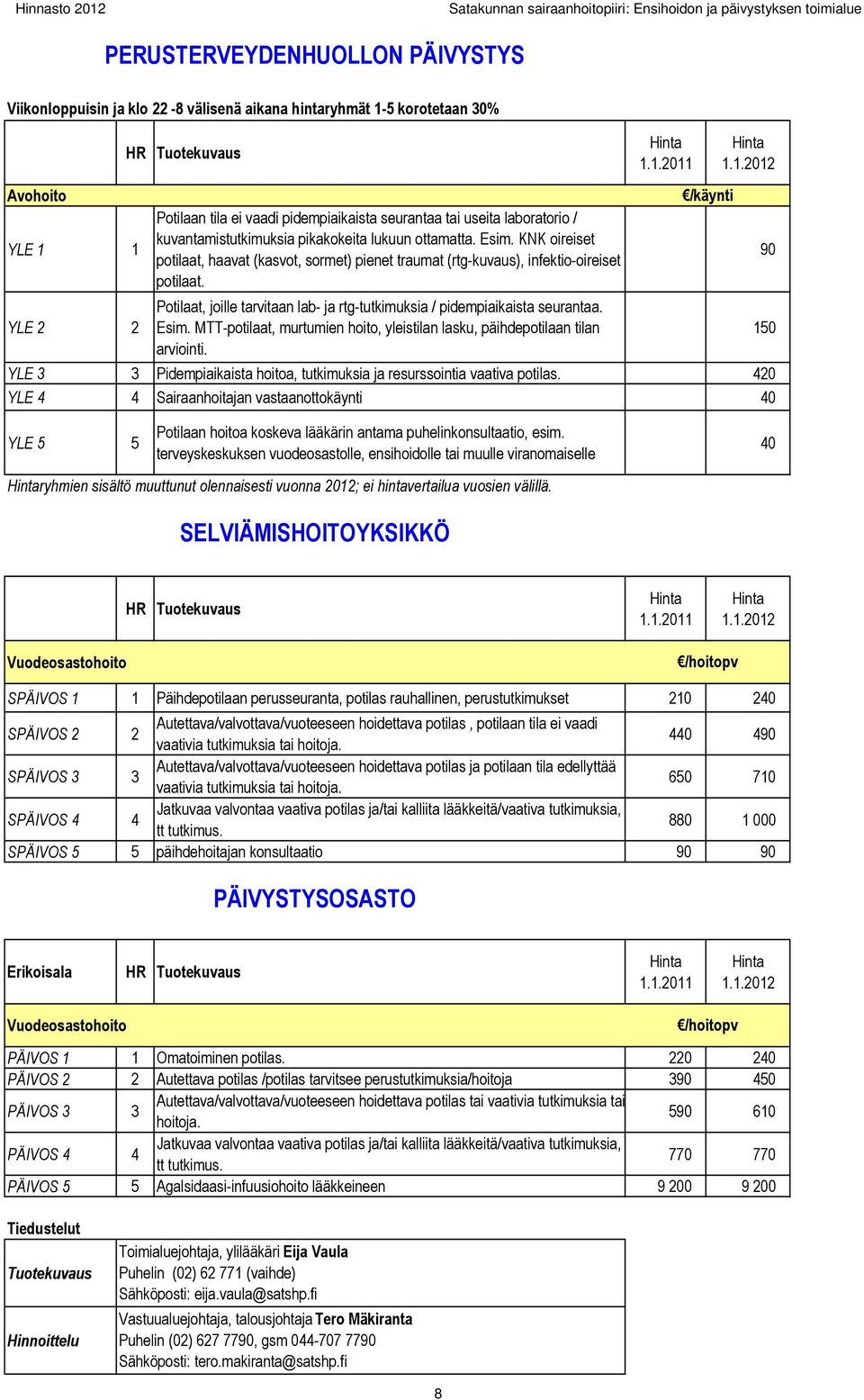 KNK oireiset potilaat, haavat (kasvot, sormet) pienet traumat (rtg-kuvaus), infektio-oireiset potilaat. Potilaat, joille tarvitaan lab- ja rtg-tutkimuksia / pidempiaikaista seurantaa. Esim.