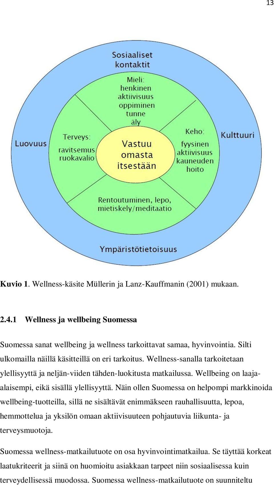 Näin ollen Suomessa on helpompi markkinoida wellbeing-tuotteilla, sillä ne sisältävät enimmäkseen rauhallisuutta, lepoa, hemmottelua ja yksilön omaan aktiivisuuteen pohjautuvia liikunta- ja