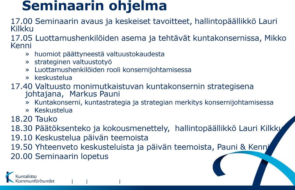 konsernijohtamisessa» keskustelua 17.