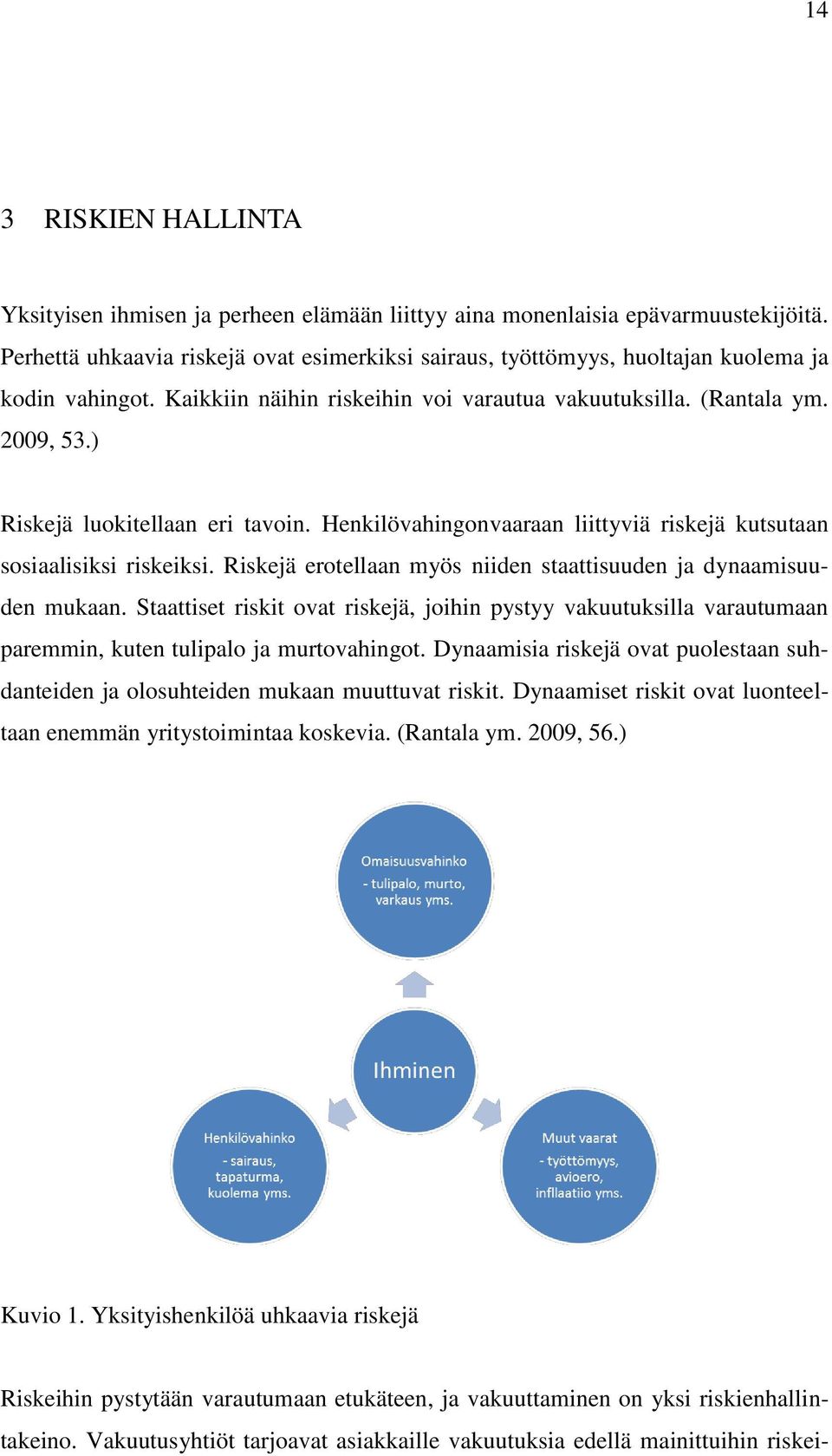 ) Riskejä luokitellaan eri tavoin. Henkilövahingonvaaraan liittyviä riskejä kutsutaan sosiaalisiksi riskeiksi. Riskejä erotellaan myös niiden staattisuuden ja dynaamisuuden mukaan.