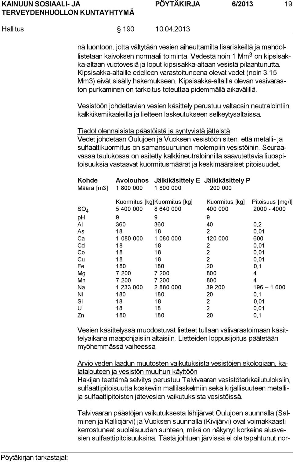 Kip sisak ka-al tail le edelleen varastoituneena olevat ve det (noin 3,15 Mm3) eivät sisälly hakemukseen.