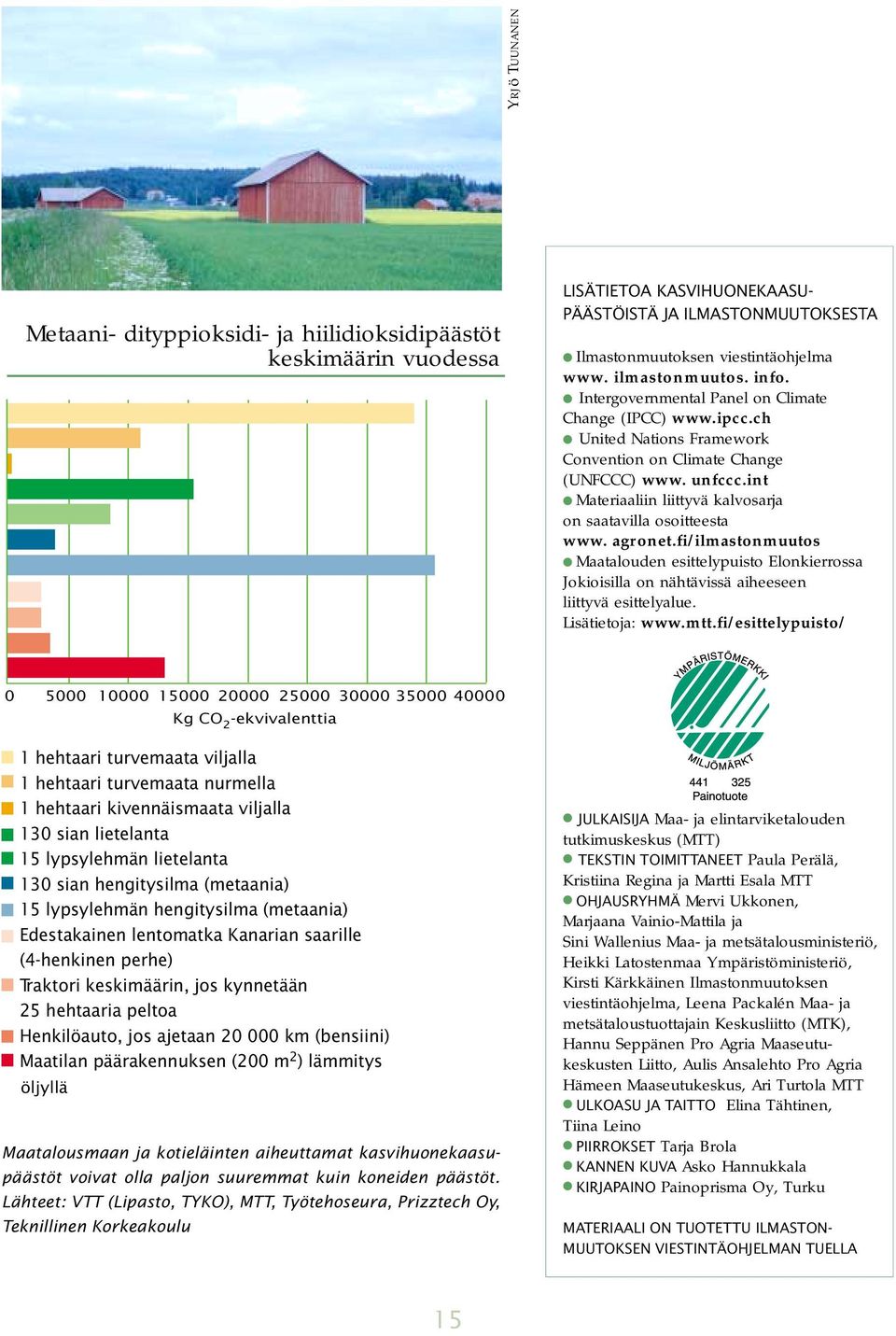 int Materiaaliin liittyvä kalvosarja on saatavilla osoitteesta www. agronet.fi/ilmastonmuutos Maatalouden esittelypuisto Elonkierrossa Jokioisilla on nähtävissä aiheeseen liittyvä esittelyalue.