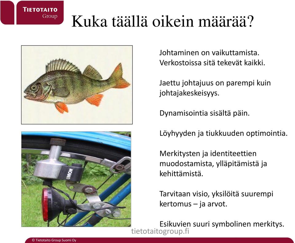 Löyhyyden ja tiukkuuden optimointia.