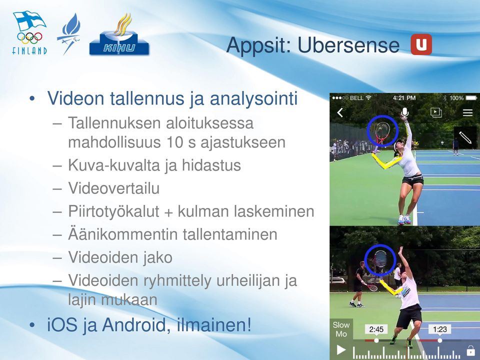 Videovertailu Piirtotyökalut + kulman laskeminen Äänikommentin