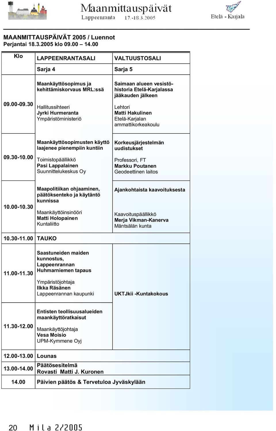 Etelä-Karjalan ammattikorkeakoulu 09.30-10.