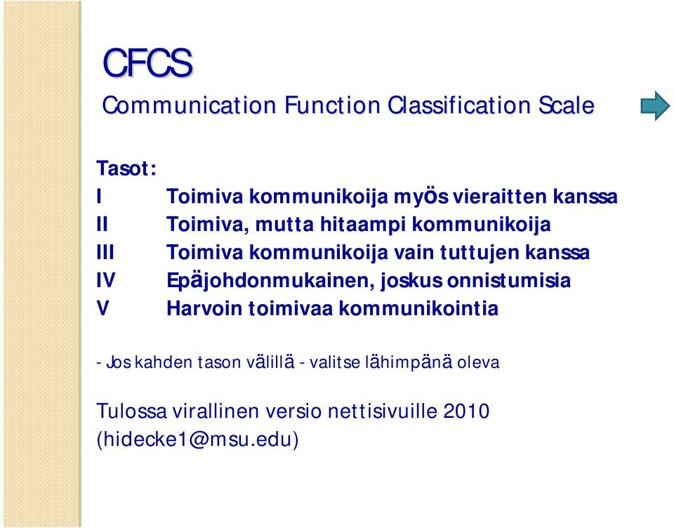 kanssa Epäjohdonmukainen, joskus onnistumisia Harvoin toimivaa kommunikointia - Jos kahden