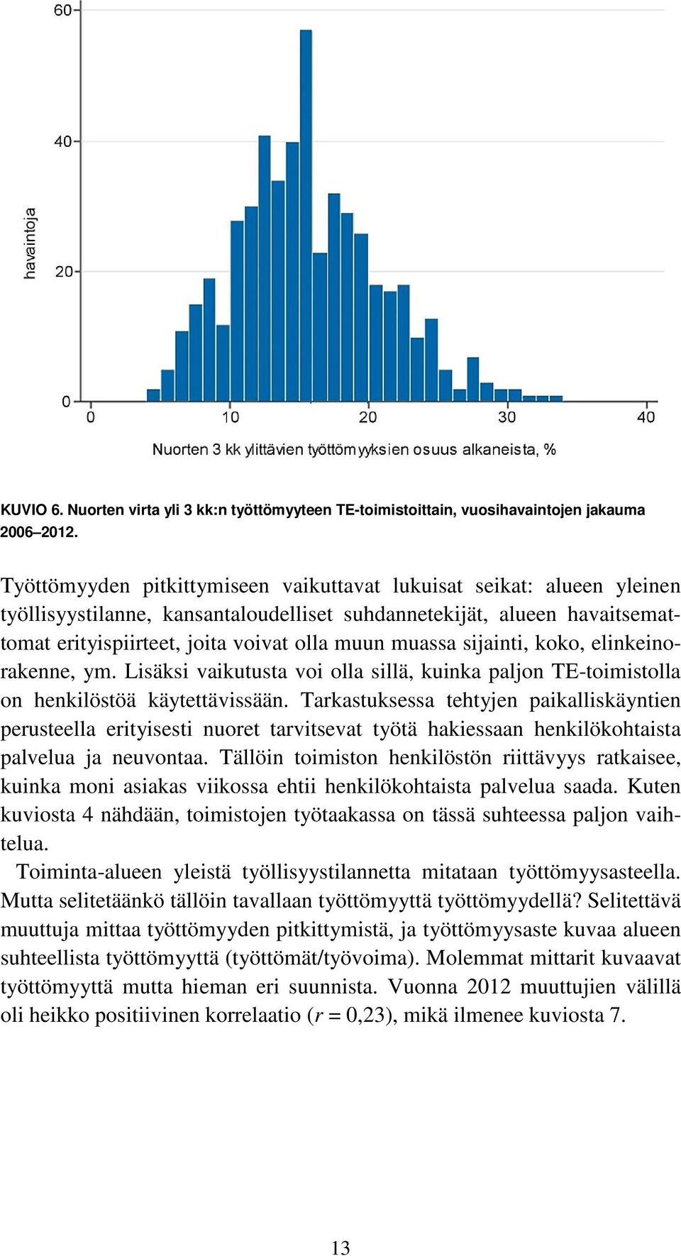 sijainti, koko, elinkeinorakenne, ym. Lisäksi vaikutusta voi olla sillä, kuinka paljon TE-toimistolla on henkilöstöä käytettävissään.