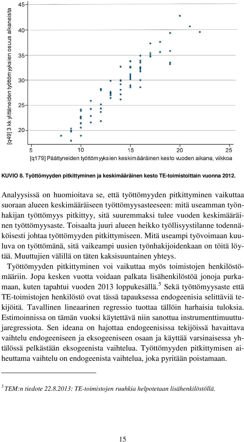 vuoden keskimääräinen työttömyysaste. Toisaalta juuri alueen heikko työllisyystilanne todennäköisesti johtaa työttömyyden pitkittymiseen.