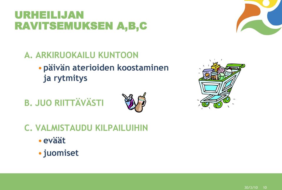 koostaminen ja rytmitys B.