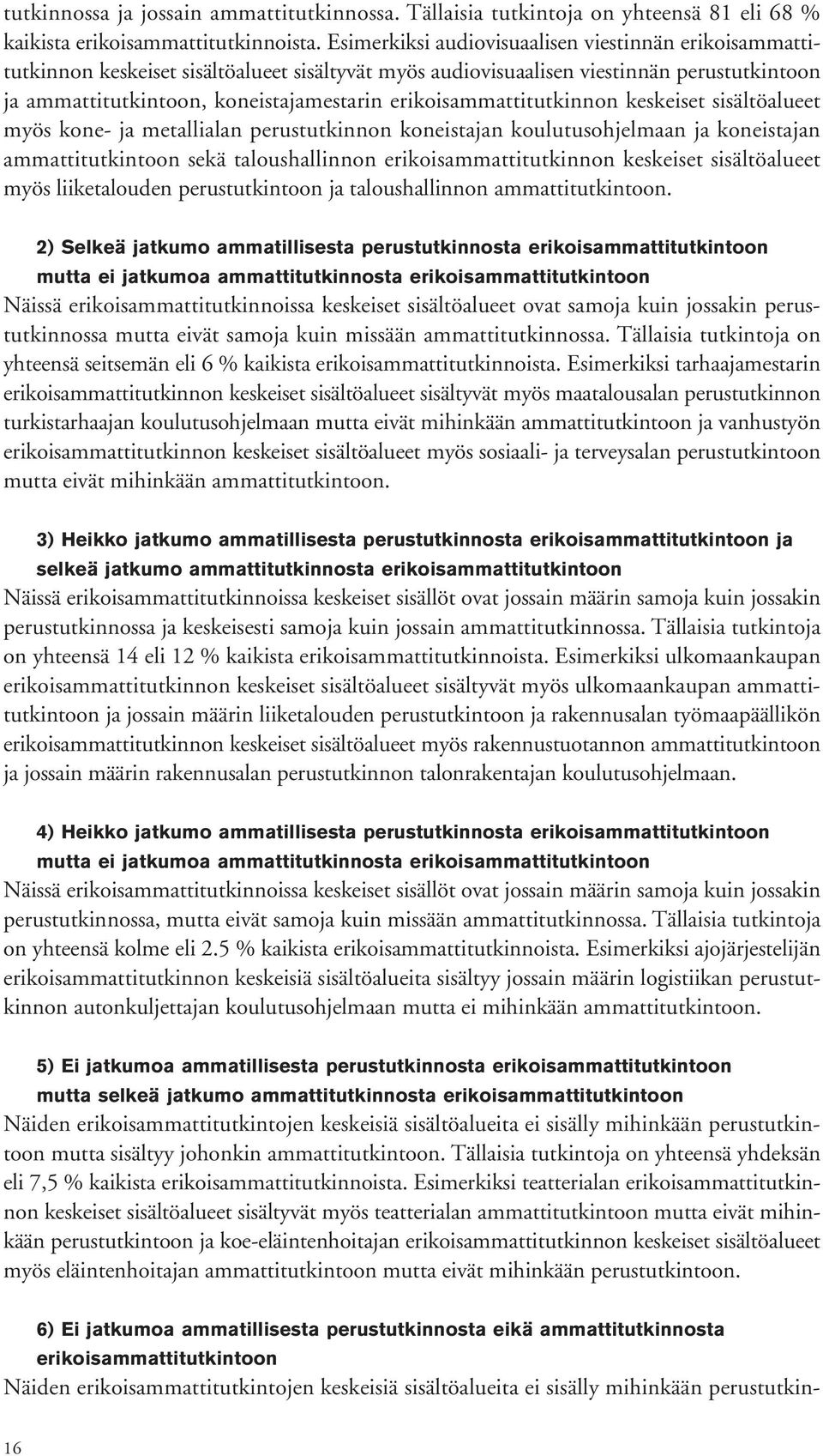 erikoisammattitutkinnon keskeiset sisältöalueet myös kone- ja metallialan perustutkinnon koneistajan koulutusohjelmaan ja koneistajan ammattitutkintoon sekä taloushallinnon erikoisammattitutkinnon