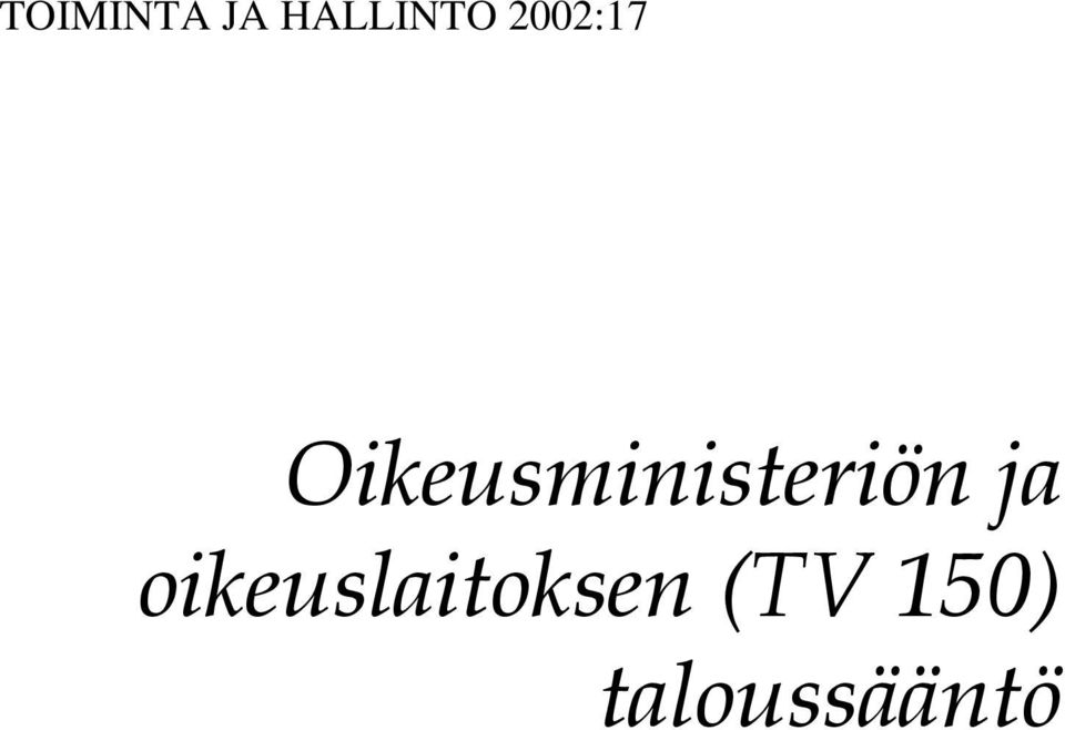 Oikeusministeriön ja