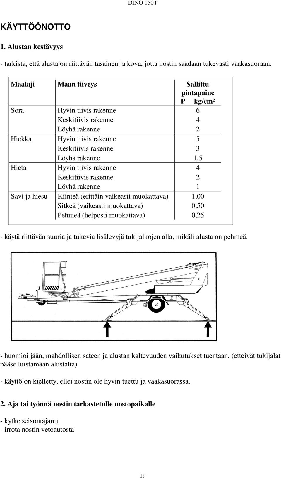 tiivis rakenne 4 Keskitiivis rakenne 2 Löyhä rakenne 1 Savi ja hiesu Kiinteä (erittäin vaikeasti muokattava) 1,00 Sitkeä (vaikeasti muokattava) 0,50 Pehmeä (helposti muokattava) 0,25 - käytä