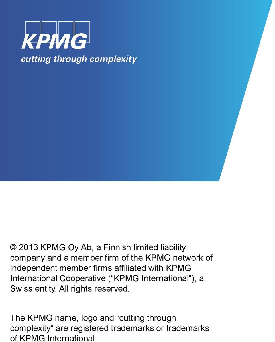 KPMG International ), a Swiss entity. All rights reserved.