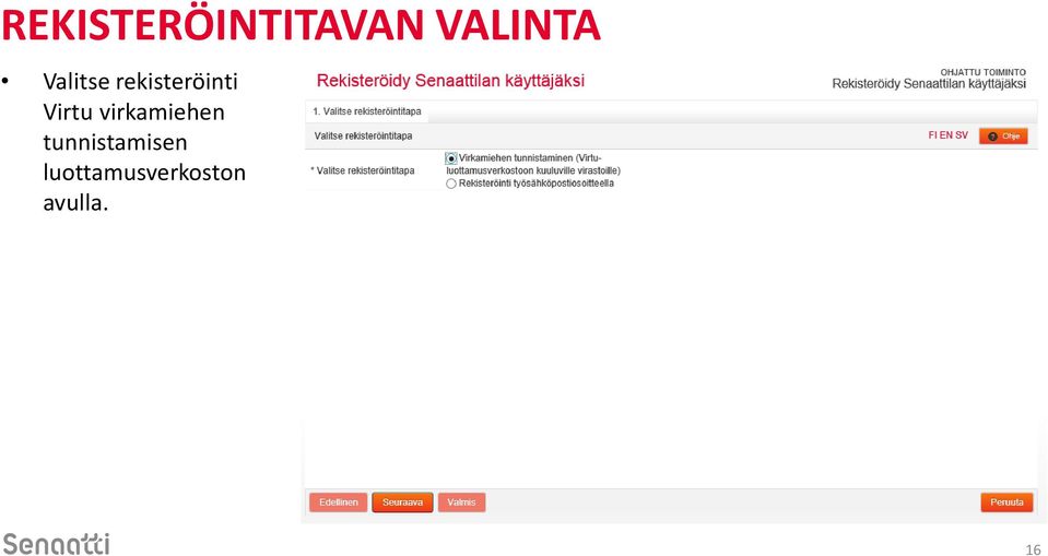 virkamiehen tunnistamisen