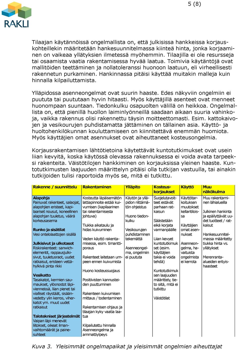 Toimivia käytäntöjä ovat mallitöiden teettäminen ja nollatoleranssi huonoon laatuun, eli virheellisesti rakennetun purkaminen.