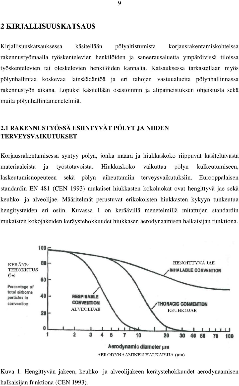 Lopuksi käsitellään osastoinnin ja alipaineistuksen ohjeistusta sekä muita pölynhallintamenetelmiä. 2.