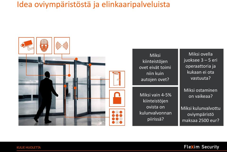 Miksi vain 4-5% kiinteistöjen ovista on kulunvalvonnan piirissä?