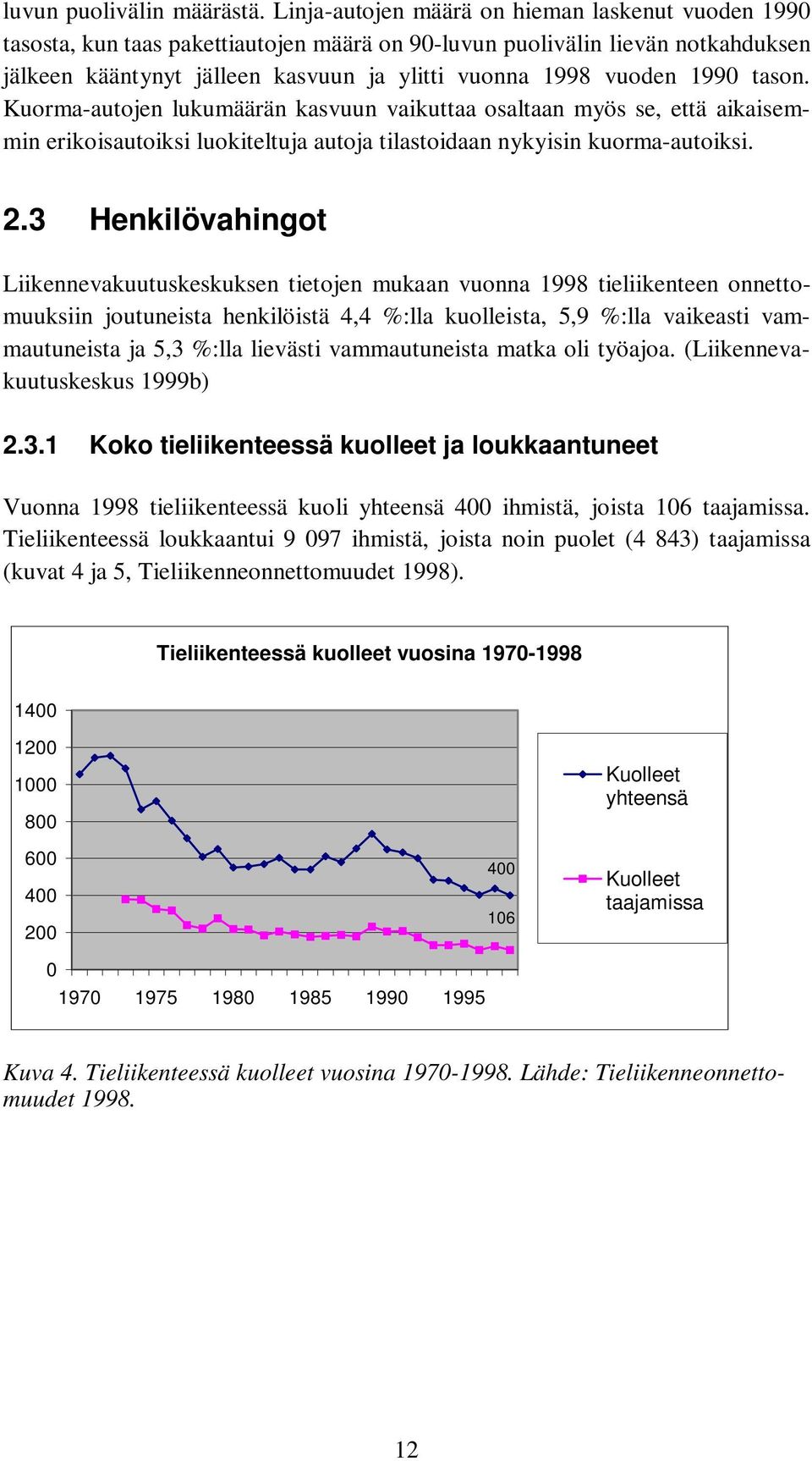 1990 tason. Kuorma-autojen lukumäärän kasvuun vaikuttaa osaltaan myös se, että aikaisemmin erikoisautoiksi luokiteltuja autoja tilastoidaan nykyisin kuorma-autoiksi. 2.