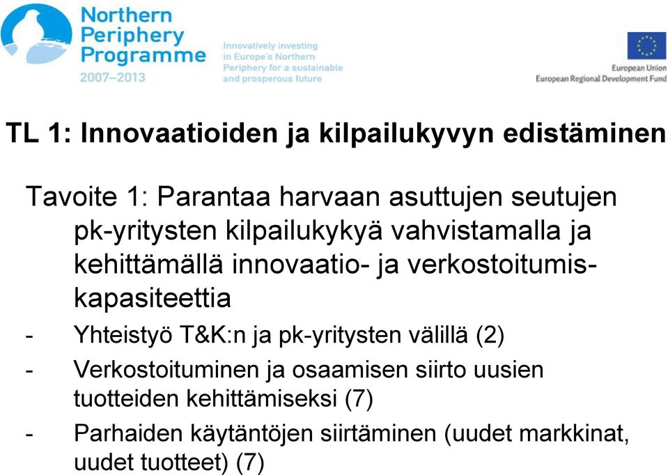 verkostoitumiskapasiteettia - Yhteistyö T&K:n ja pk-yritysten välillä (2) - Verkostoituminen ja