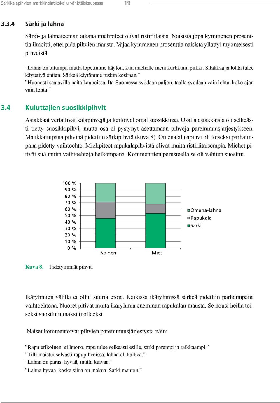 Lahna on tutumpi, mutta lopetimme käytön, kun miehelle meni kurkkuun piikki. Silakkaa ja lohta tulee käytettyä eniten. Särkeä käytämme tuskin koskaan.